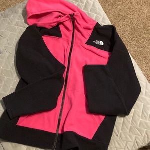North face Girls Youth Size XL fleece with hood